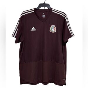 ADIDAS Mexico 2018-19 Adidas Training Jersey Shirt Short Sleeve Maroon Size 2XL